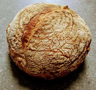 Baked sourdough loaf